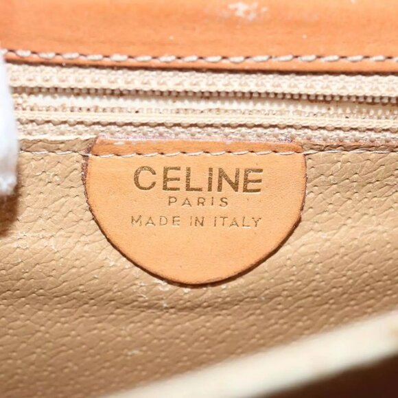 CELINE Macadam Canvas Shoulder Bag Beige Auth - Picture 4 of 16